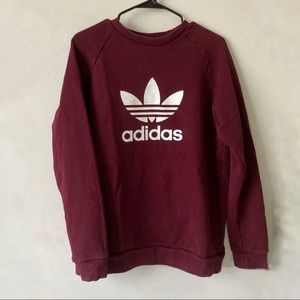 Adidas Men’s Trefoil Crew Sweatshirt Maroon